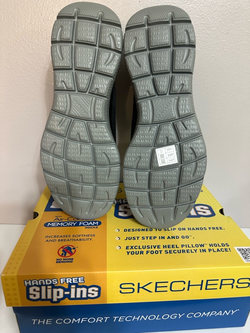 Skechers Men's Black and Gray Slip-On Athletic Sneakers - Picture 5 of 7